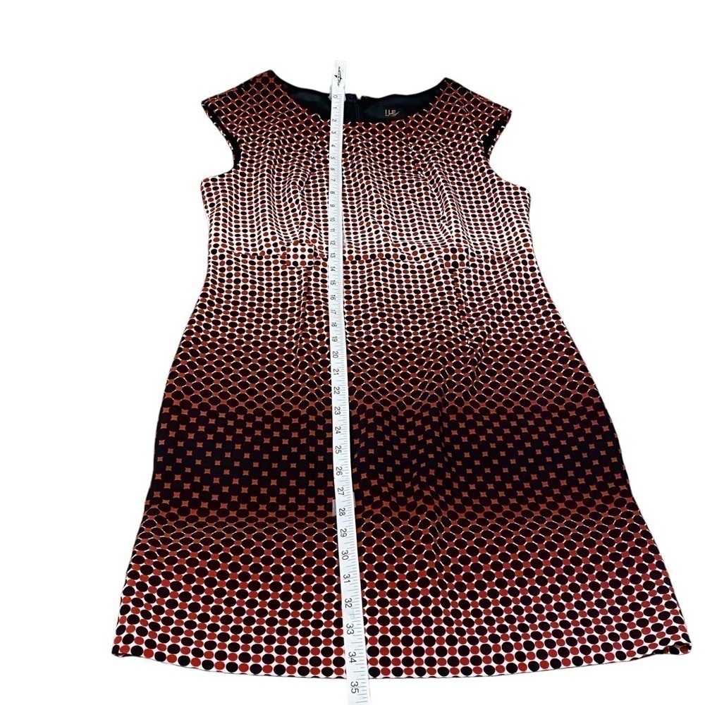 ILE New York Sheath Fitted Straight Silhouette Geometric Print Ombré Sleeveless - Picture 7 of 9